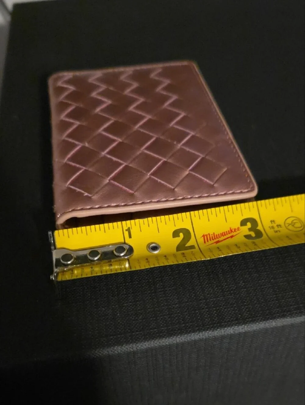 Sunrise Sunset Blush Pink Woven Clutch With Double Fold Credit Card Holder
